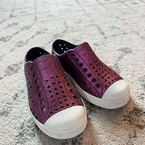 Native Shoes - Purple Glitter - Little Kids size 9